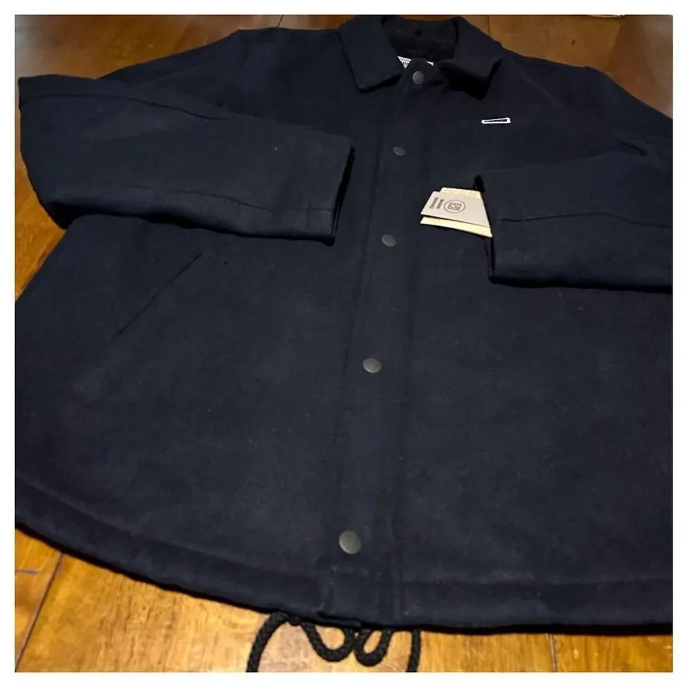 Levi's Men's Wool Blend Sherpa Lined Coaches Jacket Navy Size M New